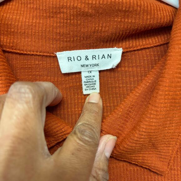 Rio & Rian Plus Size 1X Rustic Quaint Eyelet Crochet Dainty Western Cut Out - Picture 3 of 11